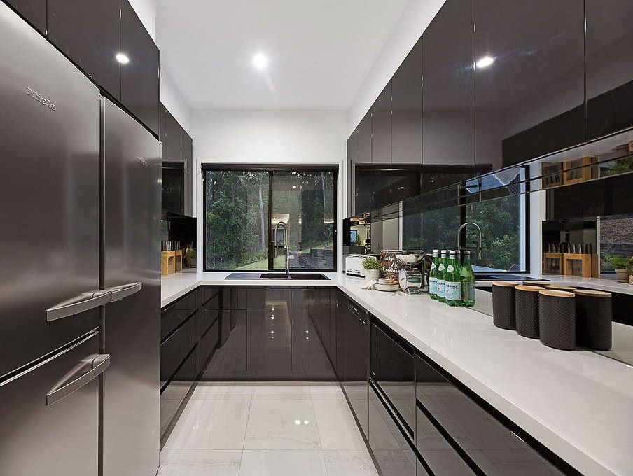 A Black And White KItchen — Truline Cabinets In Tuchekoi, QLD