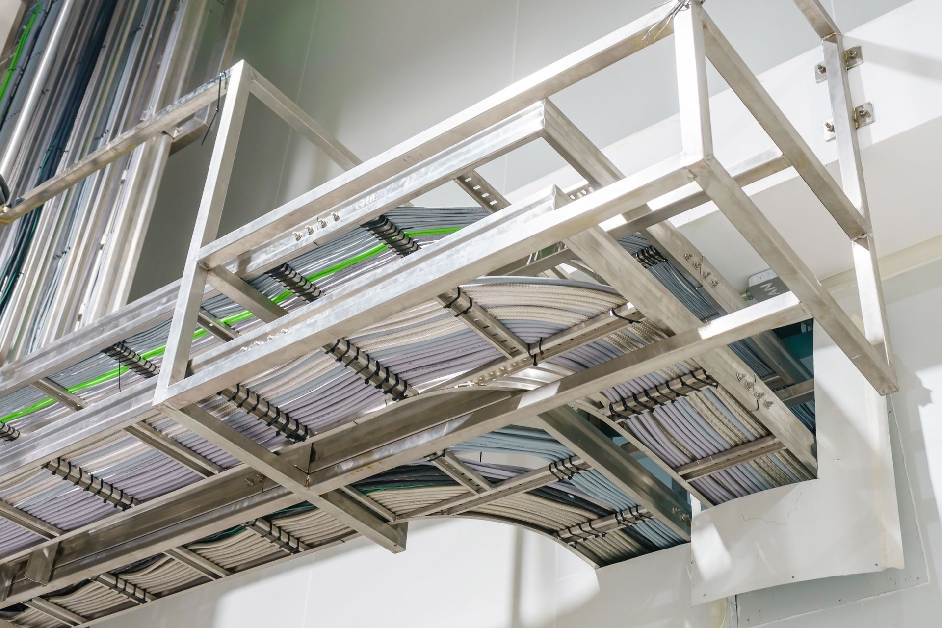 Ladder rack in a data center