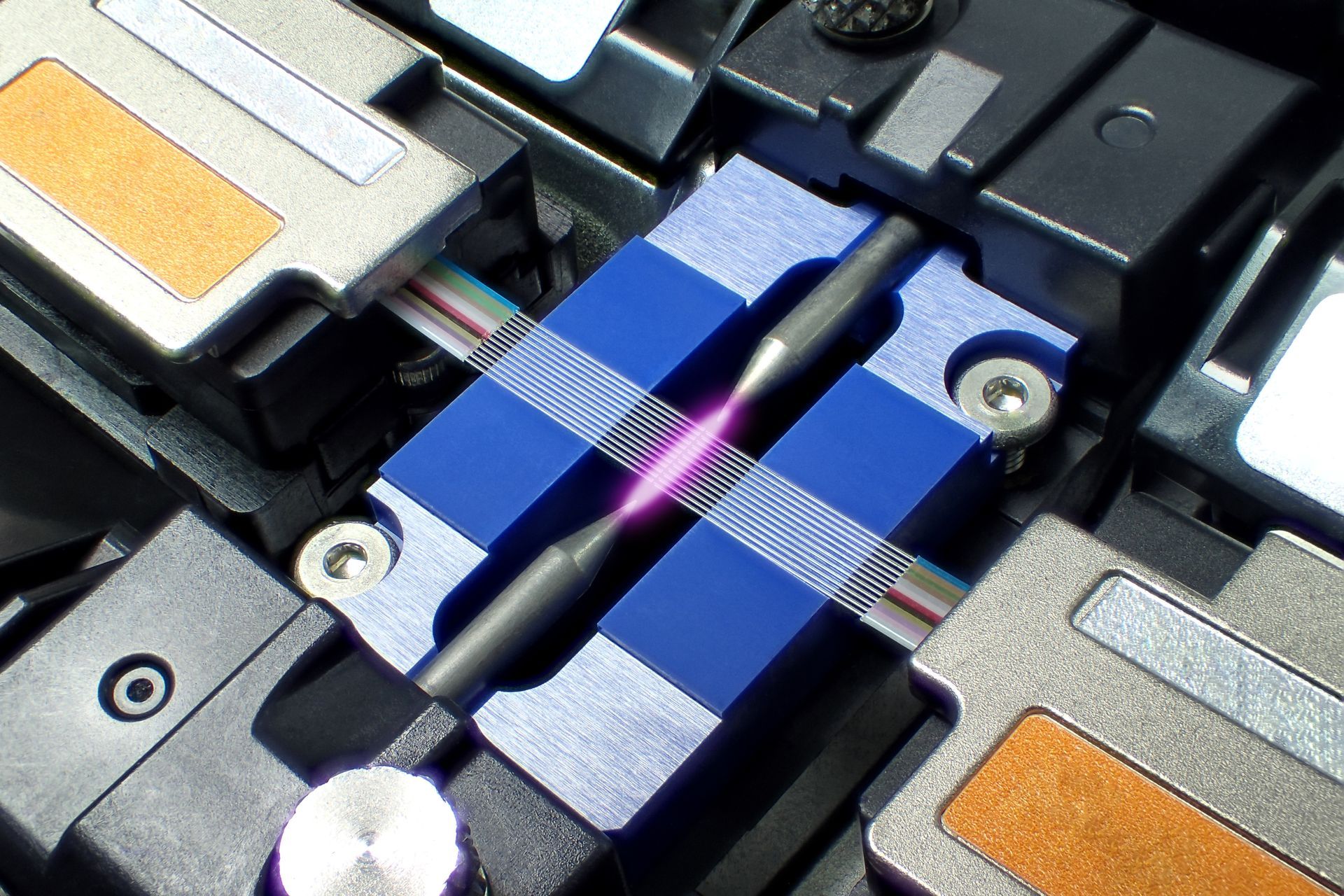 Mass fusion ribbon fiber splicing