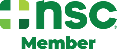 The nsc member logo is green and white on a white background.