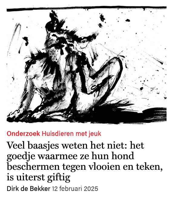 onderzoek giftige bestrijdingsmiddelen teken en vlooien bij honden en katten