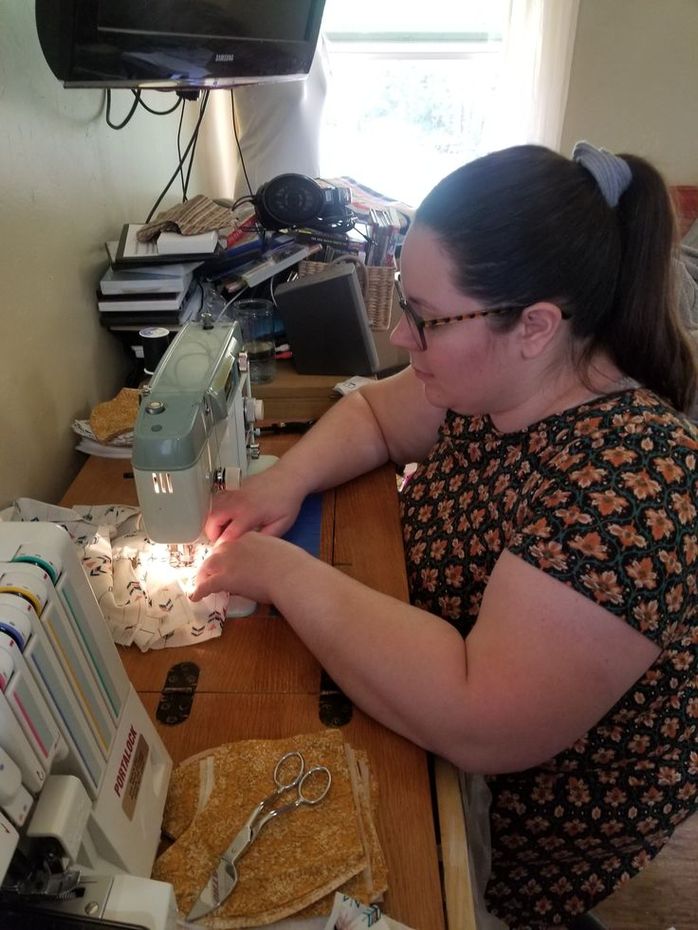 Sewing instructor Mary