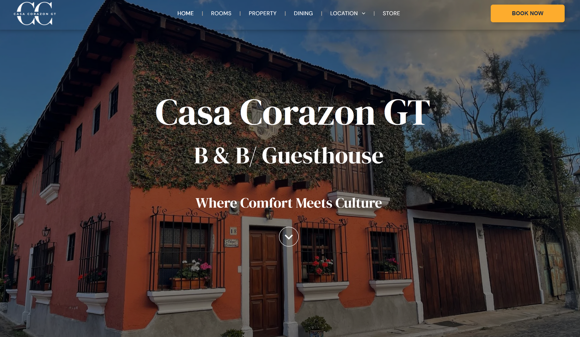 A website for casa corazon gt b & b guesthouse