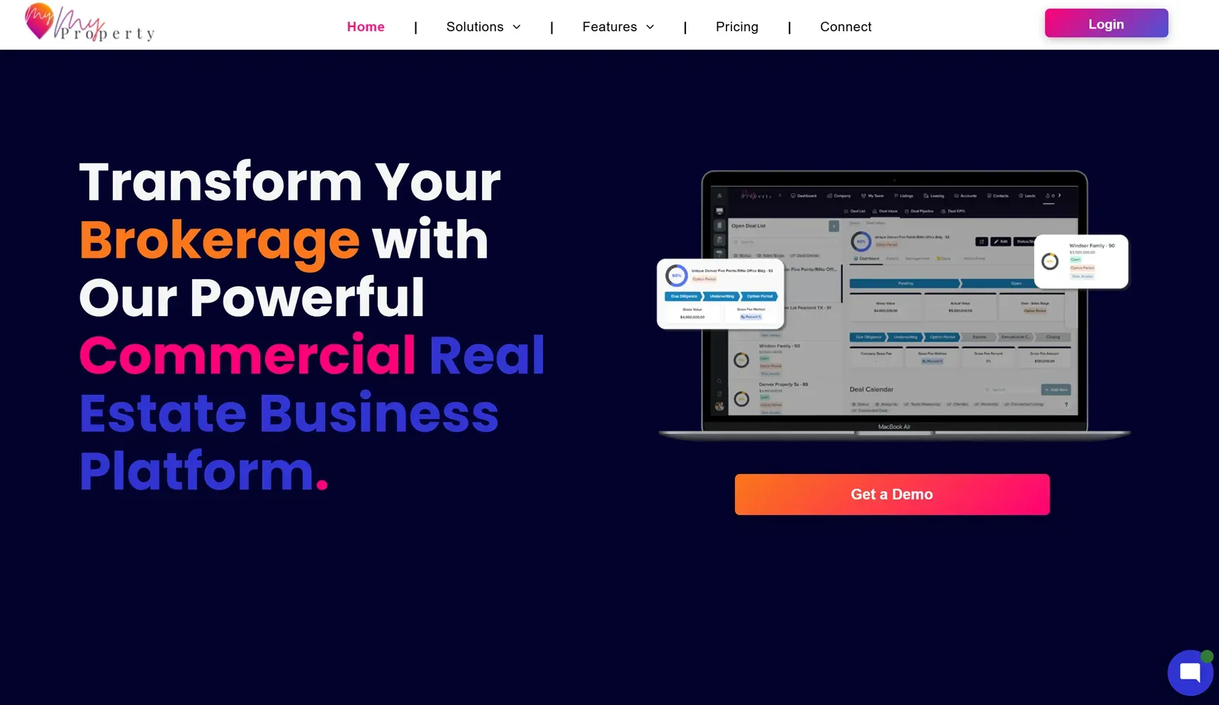 A screenshot of a website that says `` transform your brokerage with our powerful real estate business platform ''.