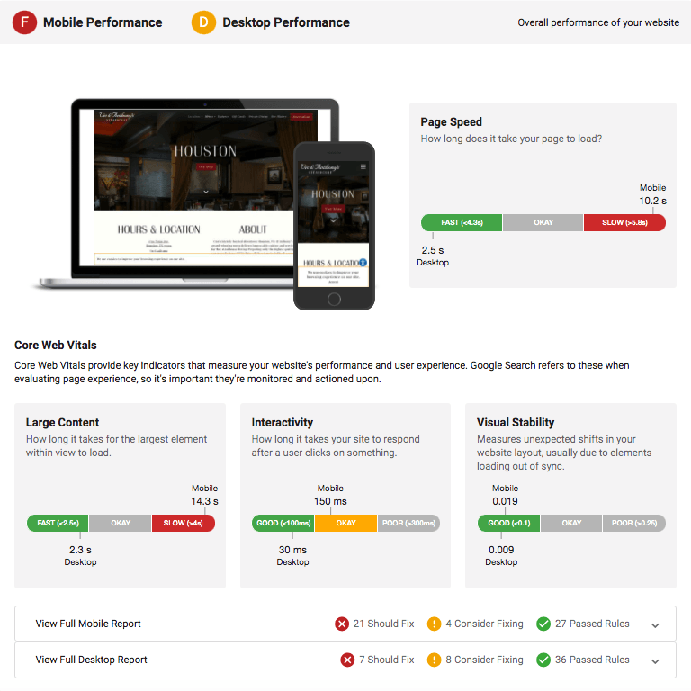 A screenshot of a website showing a laptop and a cell phone