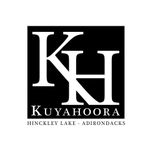 A black and white logo for kuyahoora hinckley lake adirondacks