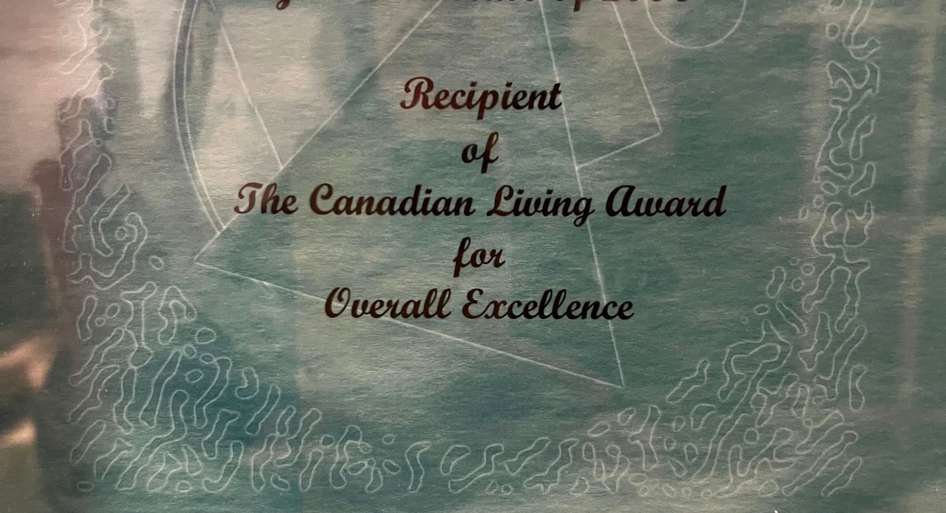 Award certificate reads: 
