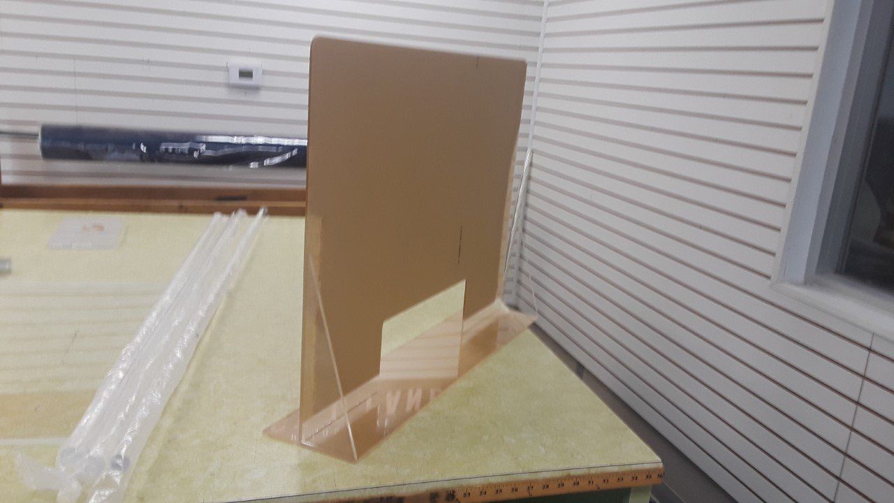 Side View of Sneeze Guard — San Antonio, TX — Plastic Supply of San Antonio