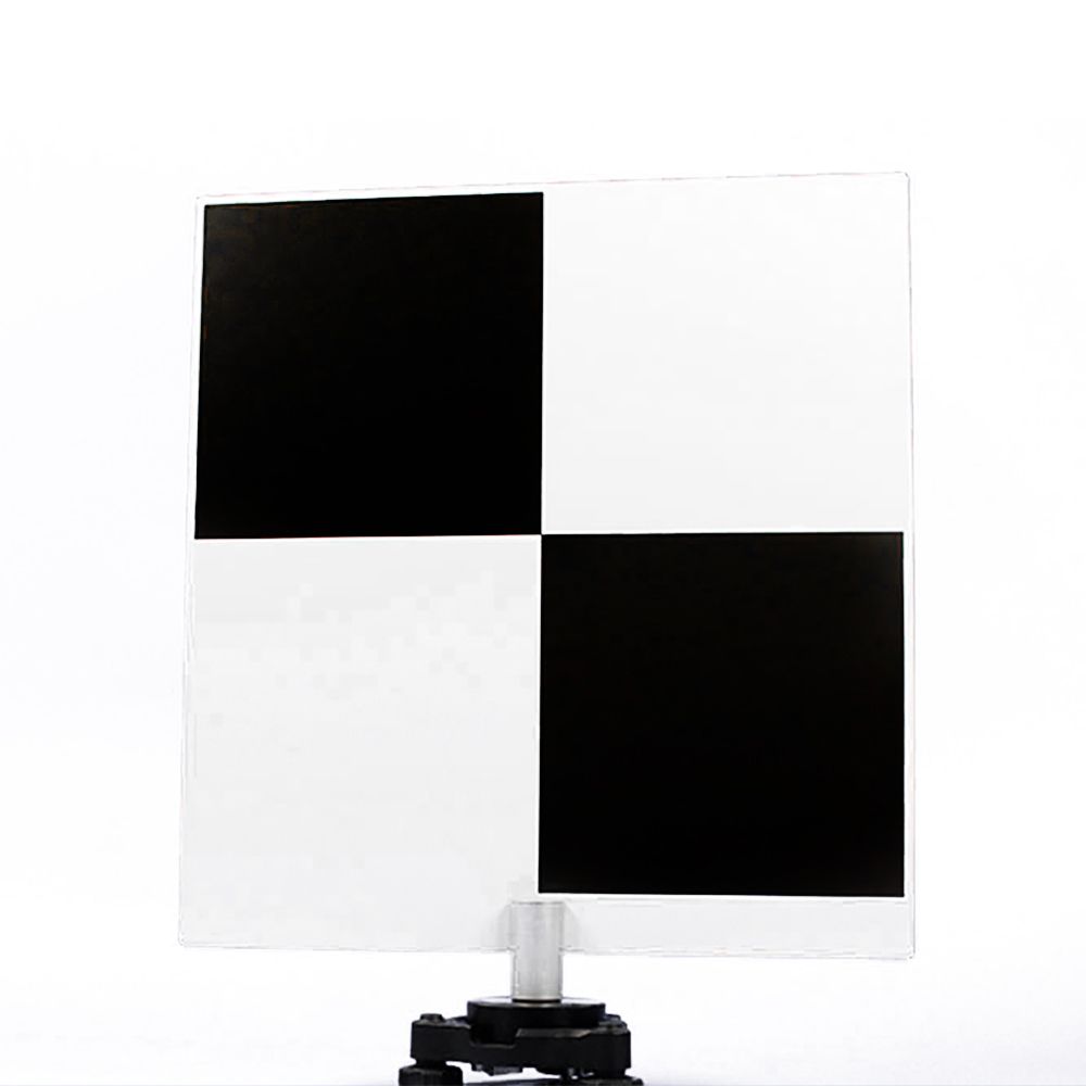 A black and white checkered board with measurements on it