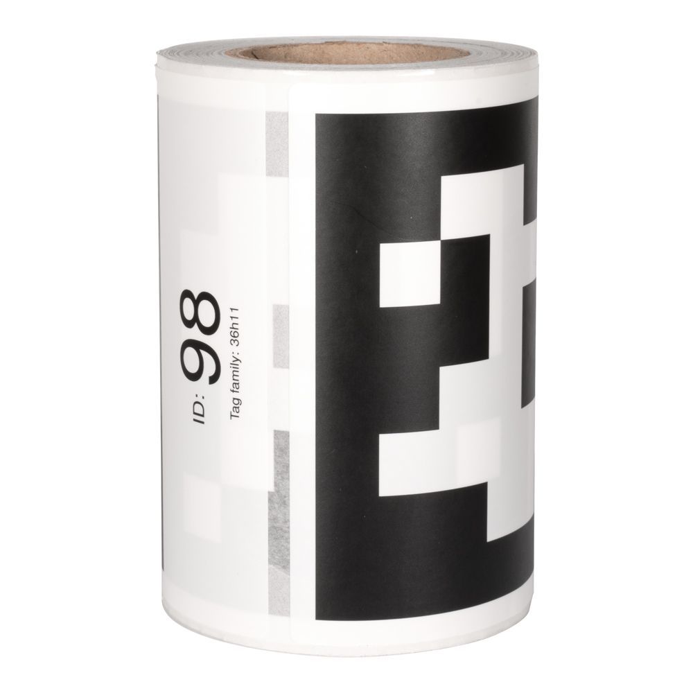 A roll of stickers with the number 98 on it