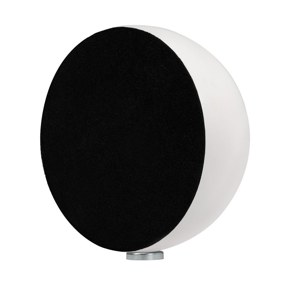 A picture of a white sphere with measurements on it.