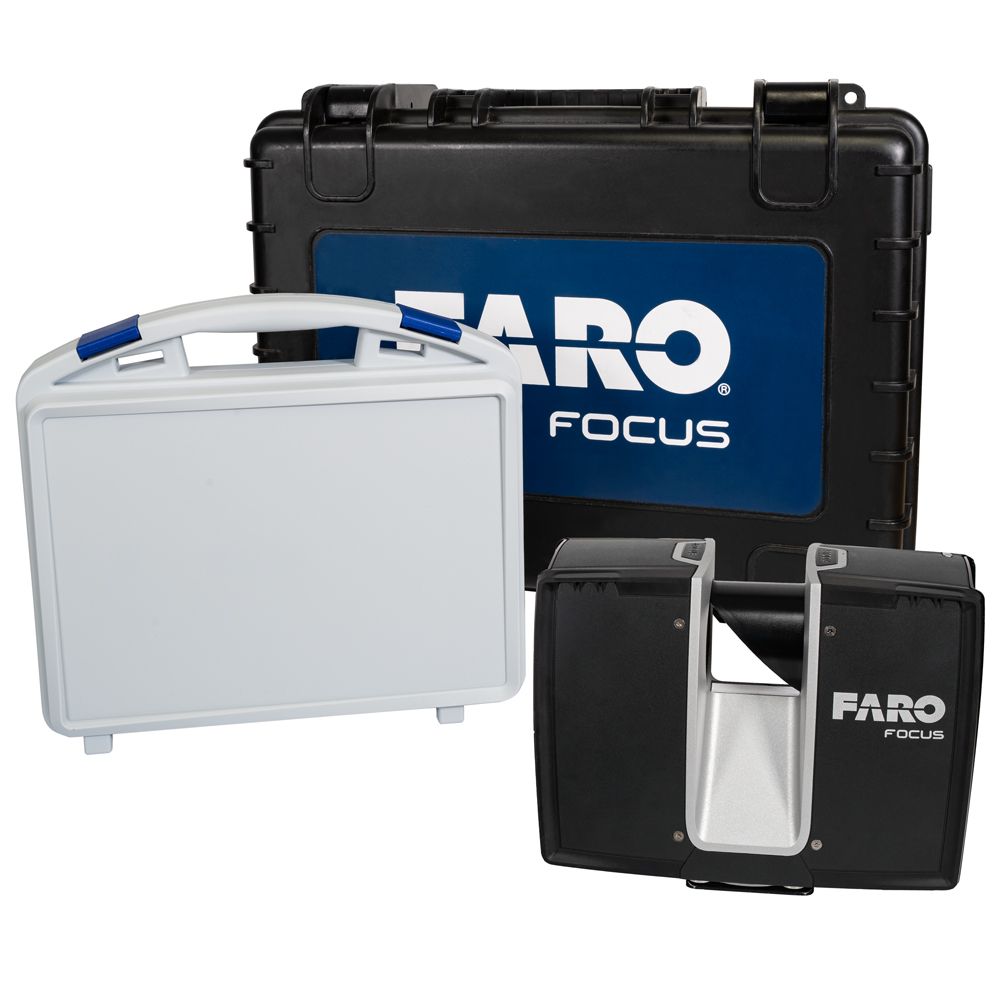 A black case with the word focus on it is sitting next to a white case and a black case.