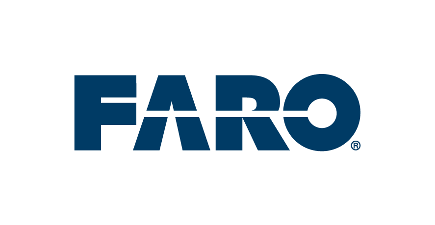A blue faro logo on a white background