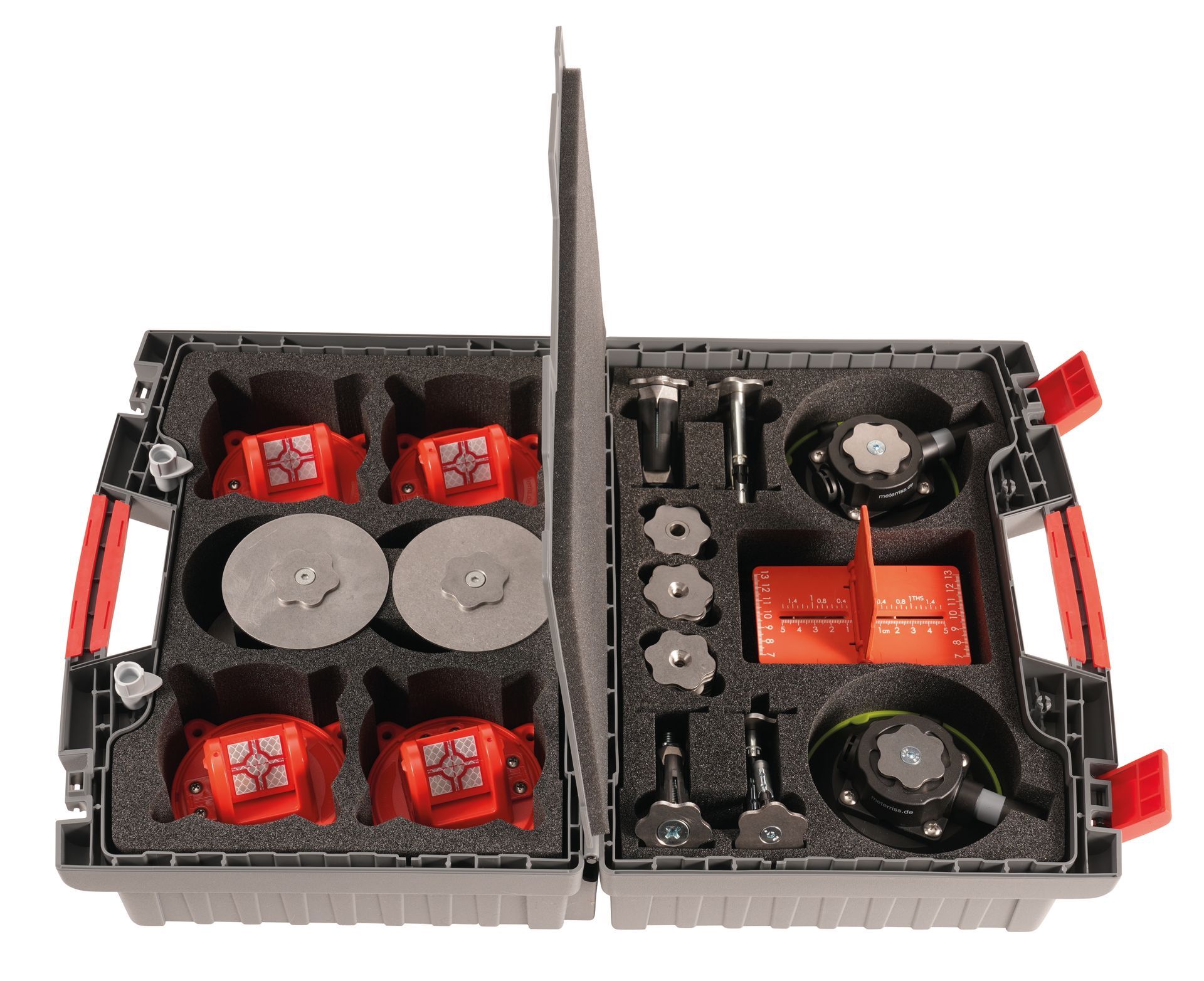 A case with a lot of tools inside of it