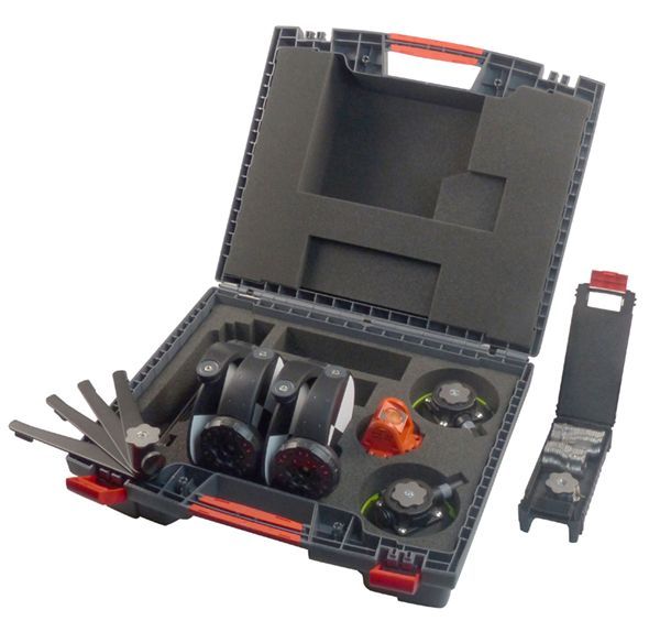 A case with a bunch of tools inside of it
