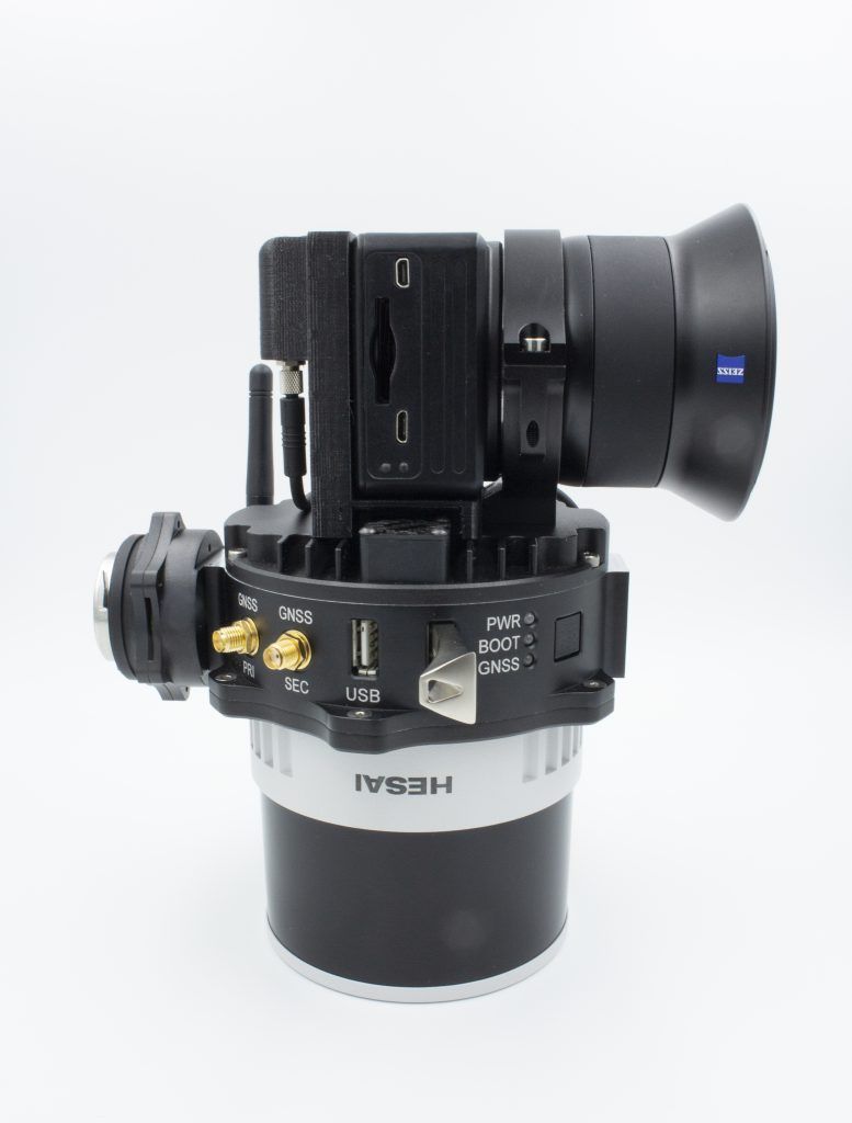 A camera with the word hessal on it