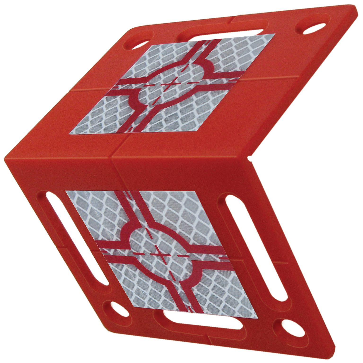 A red object with a cross on it