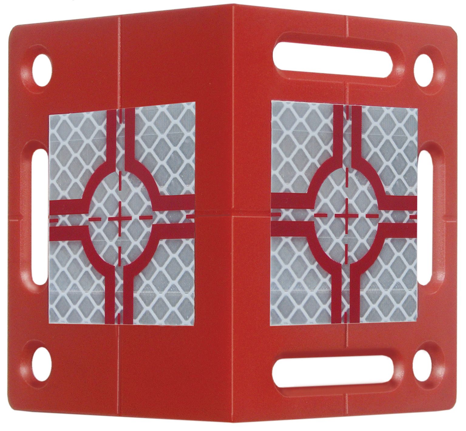 A red object with a cross on it