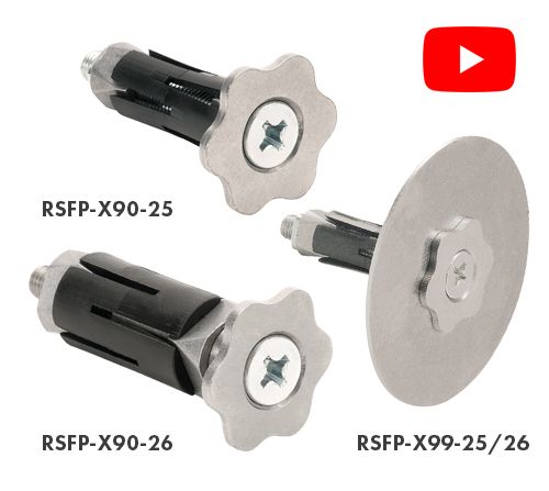A pair of screws with rsfp-x90-25 and rsfp-x99-25/26 written on them