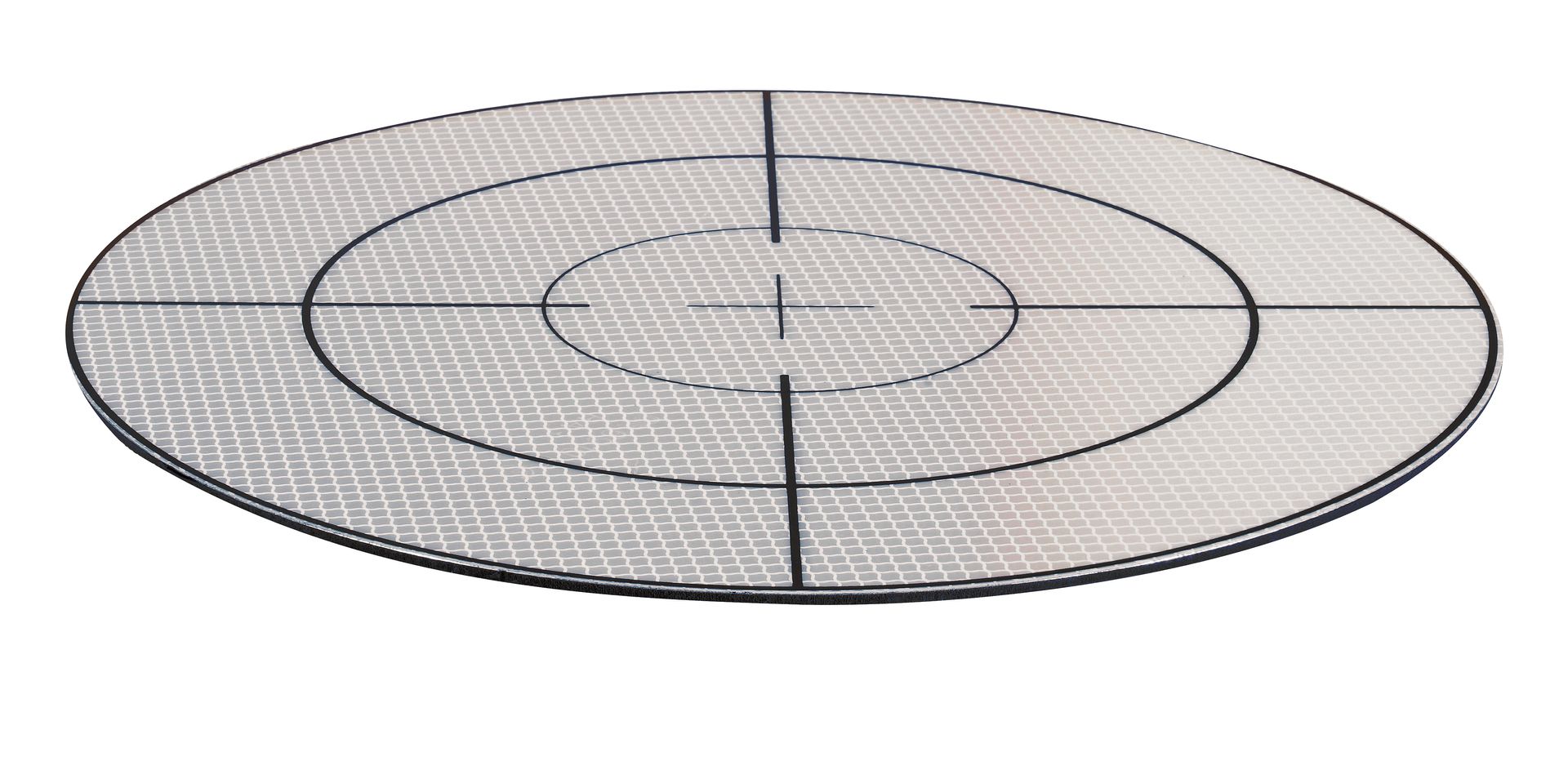 A circle with a cross in the middle of it