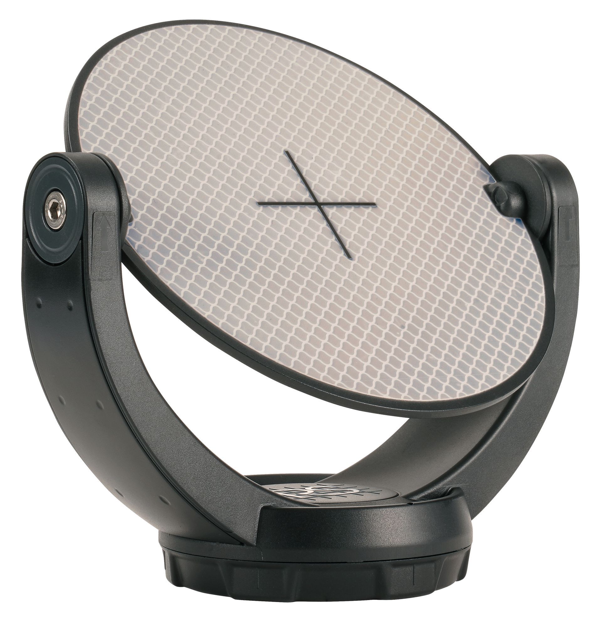 A black and white object with a cross on it