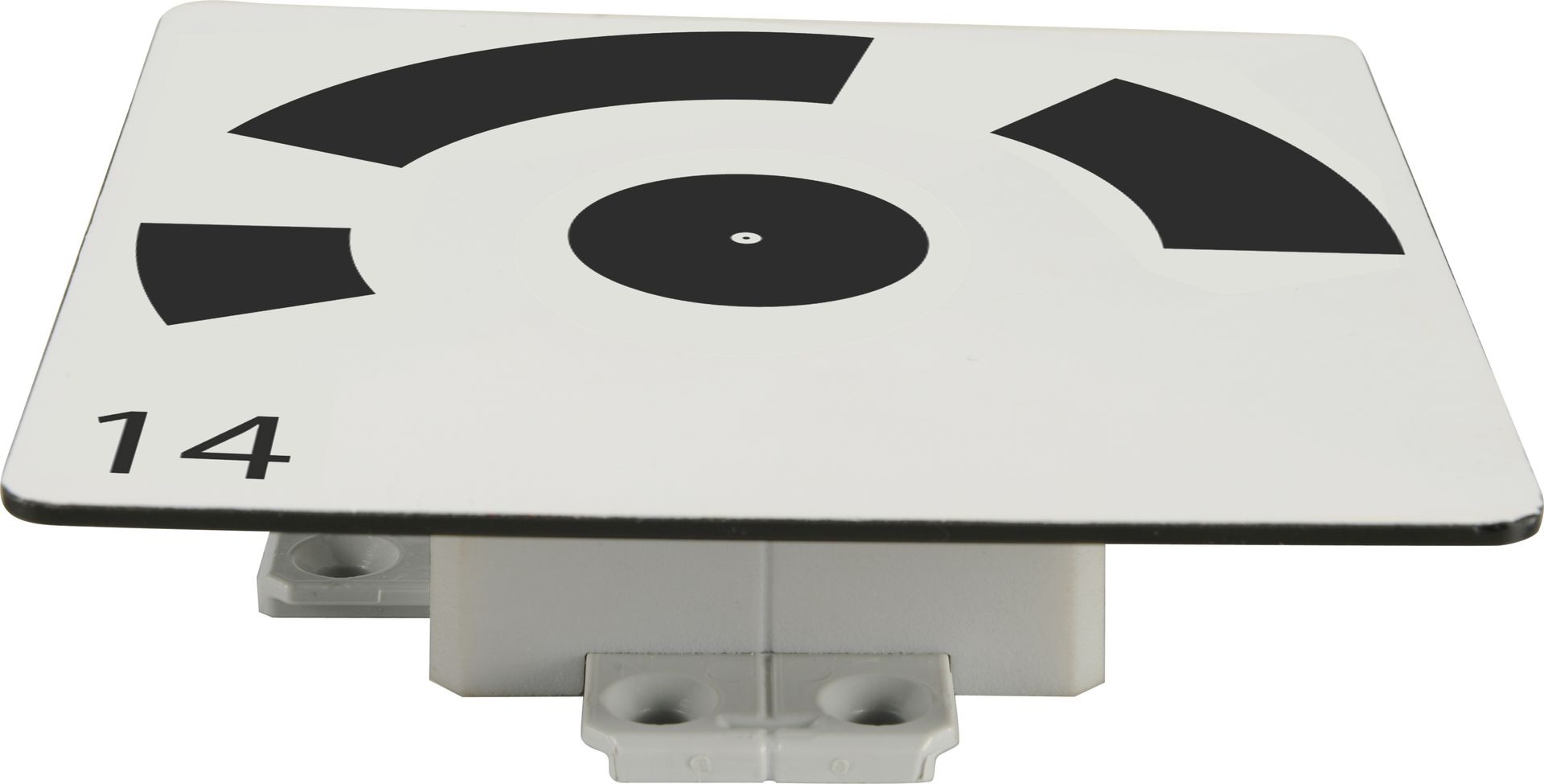 A white square with the number 14 on it