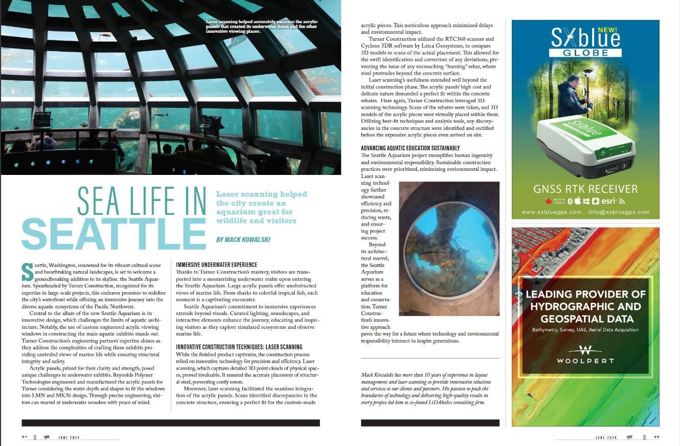 A magazine article about sea life in seattle