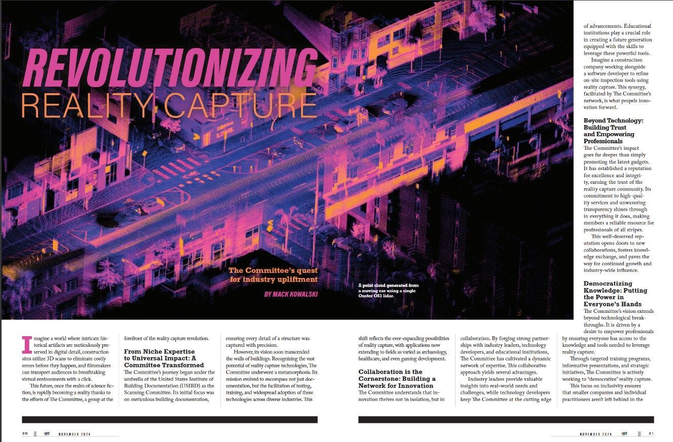 A magazine article about revolutionizing reality capture