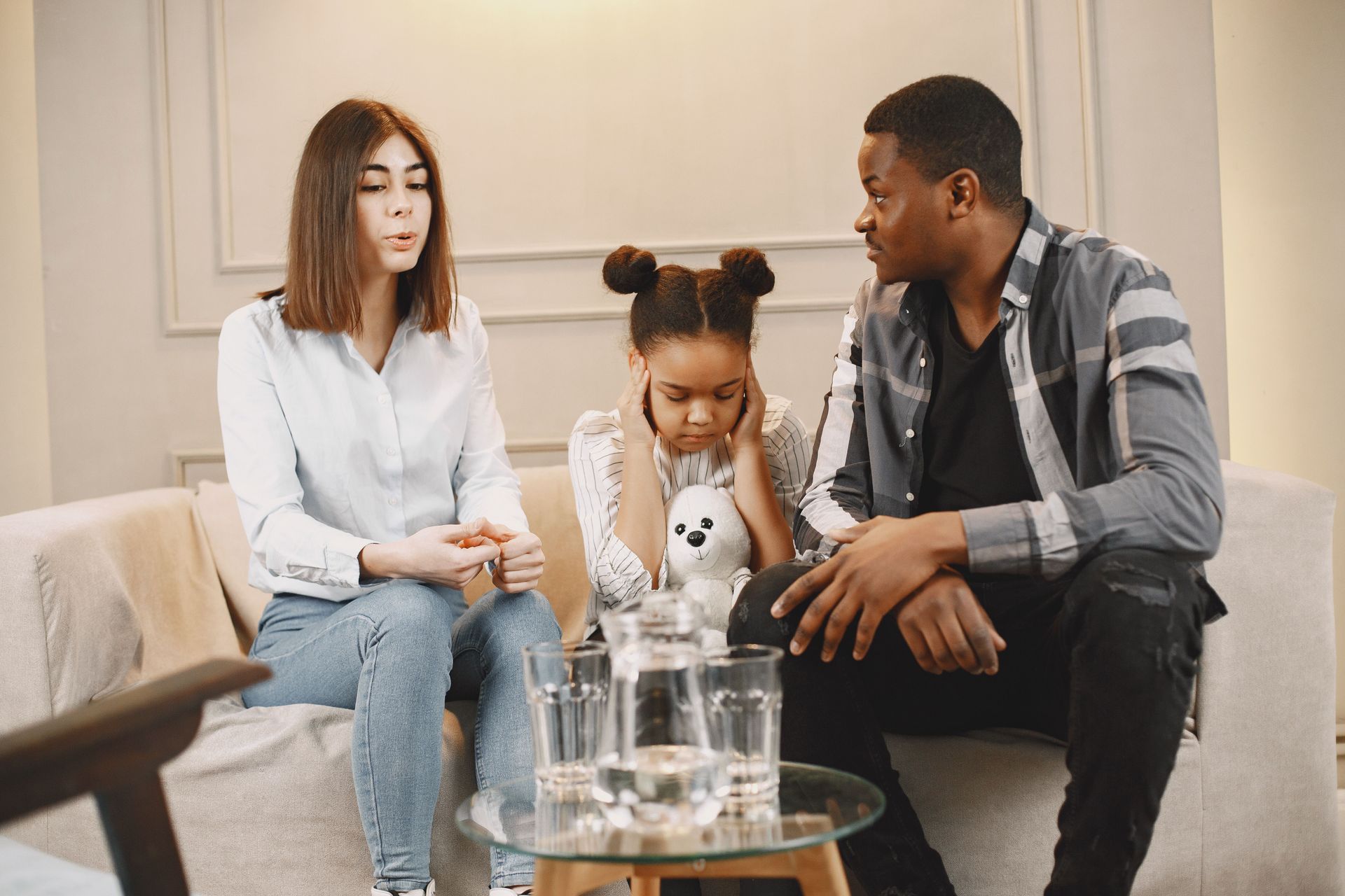 Struggling or overwhelmed parent/mother with a mixed race child,  who is considering therapy