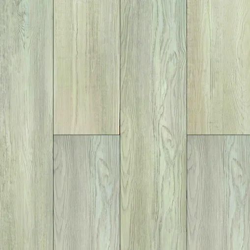 A close up of a LVP wooden floor that looks like a tile.