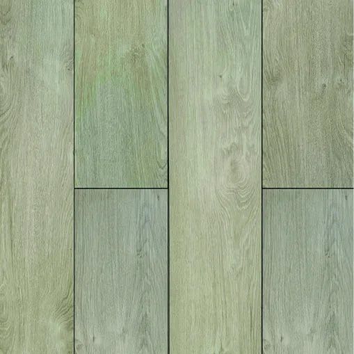 A close up of a LVP wooden floor made of tiles.