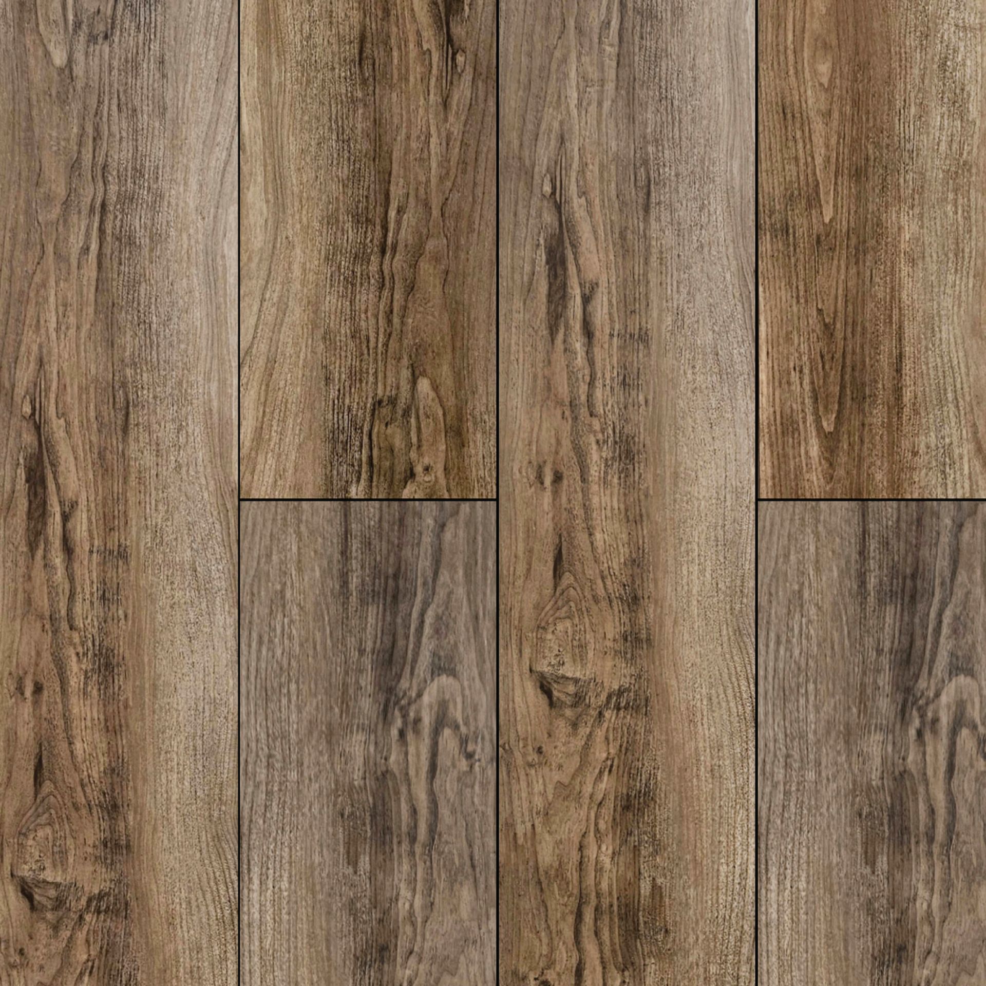A close up of a LVP wooden floor with a grain and texture.