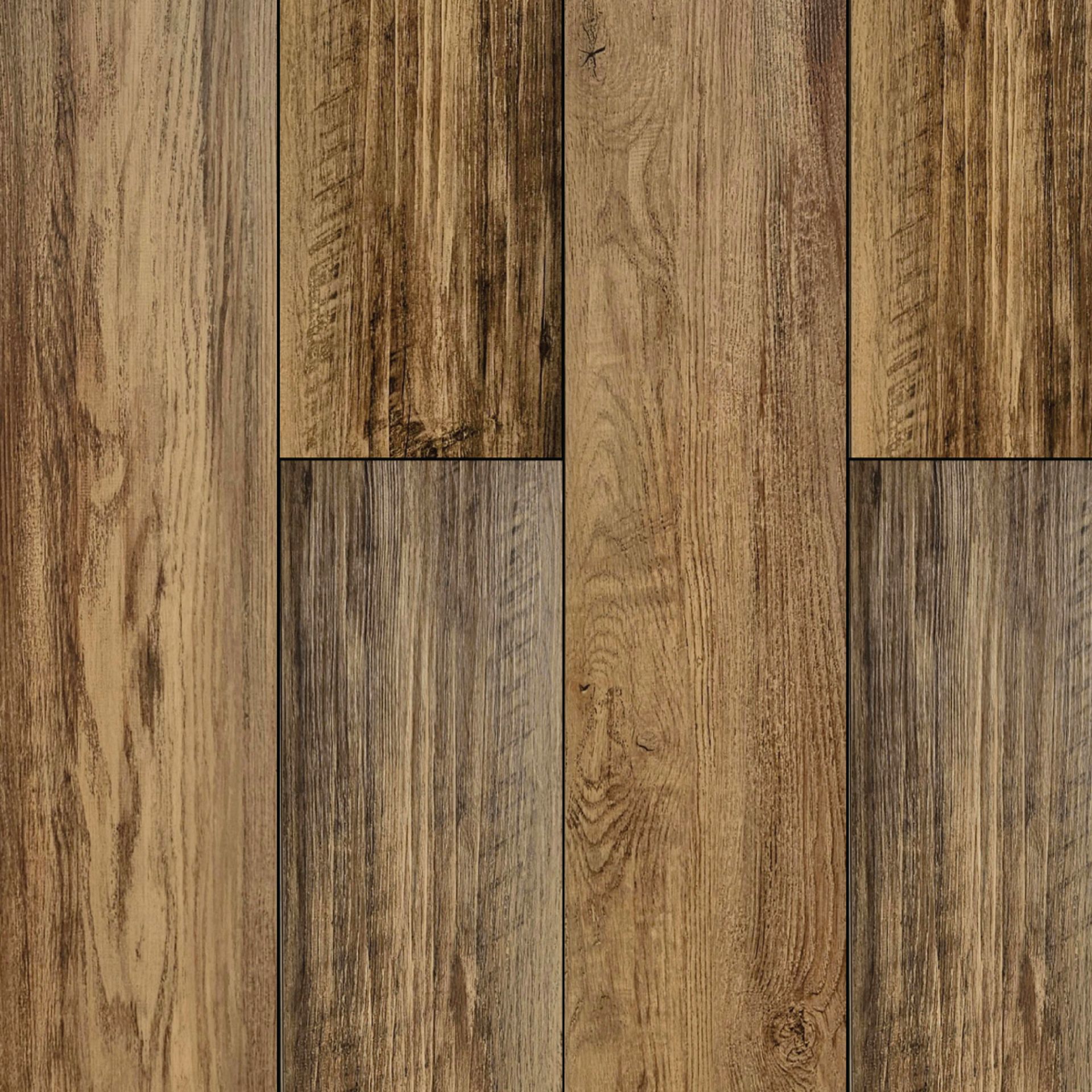 A close up of a LVP wooden floor with a grain and texture.