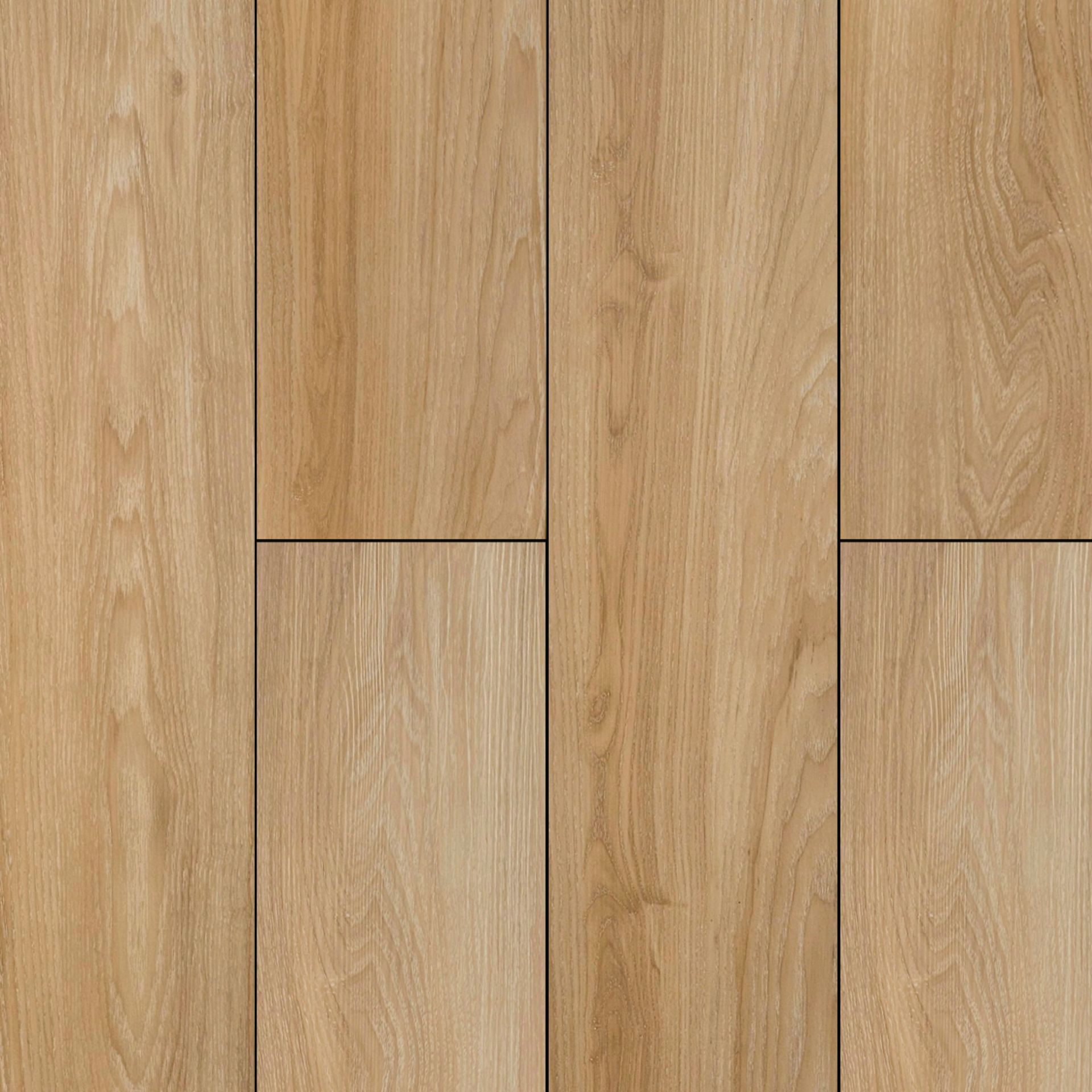 A close up of a LVP wooden floor with a black border.