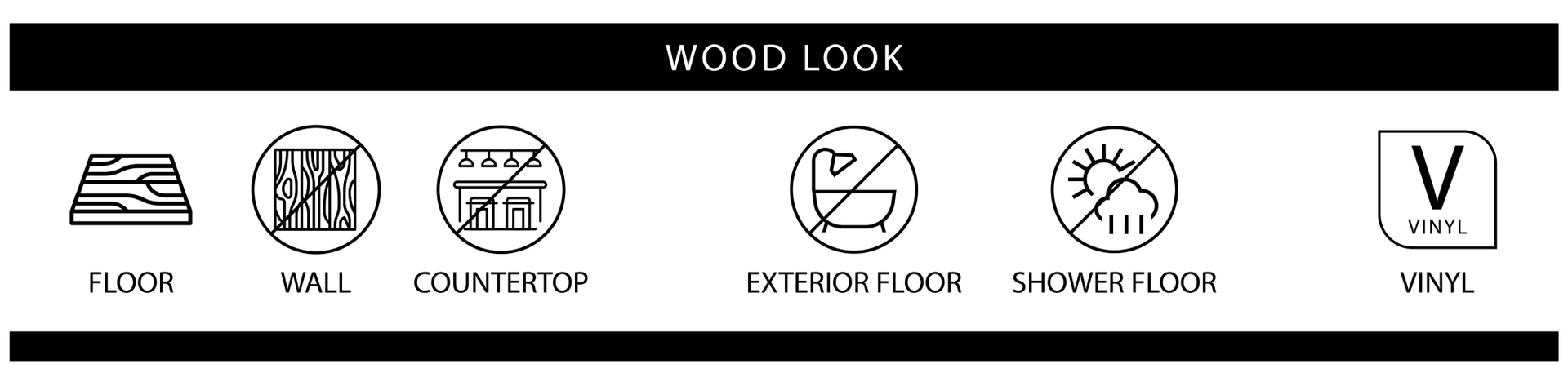 A black and white image of a wood look