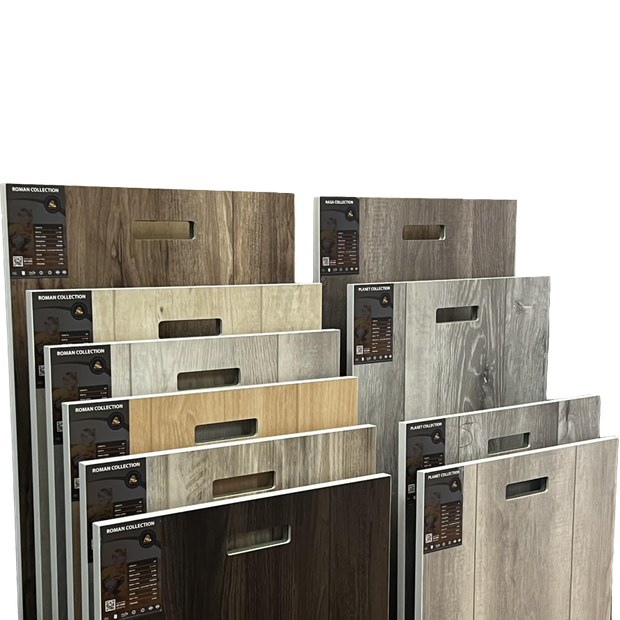 A bunch of wooden boards are stacked on top of each other