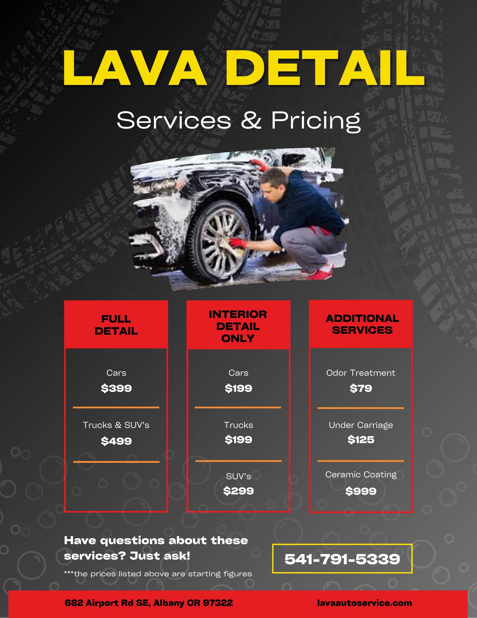 Car Detail Packages | Lava Auto Tire Service & Car Wash LLC