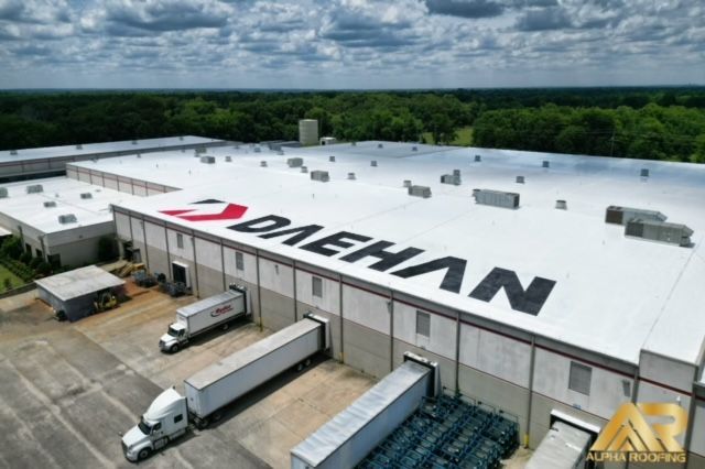Brand Logo on Commercial Roof