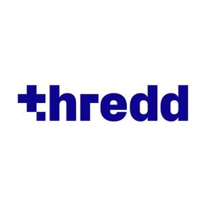 Das Logo für Thredd ist ein blaues Logo auf weißem Hintergrund.
