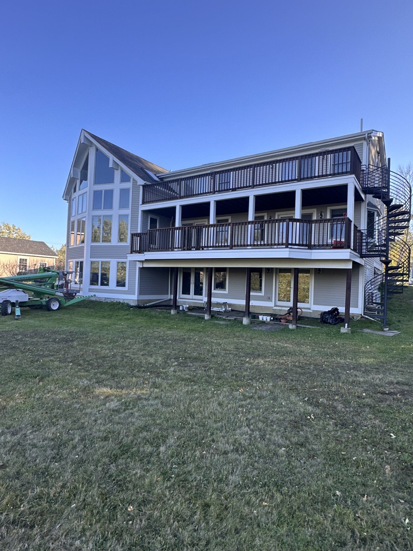 Biddeford home back side after exterior painting.