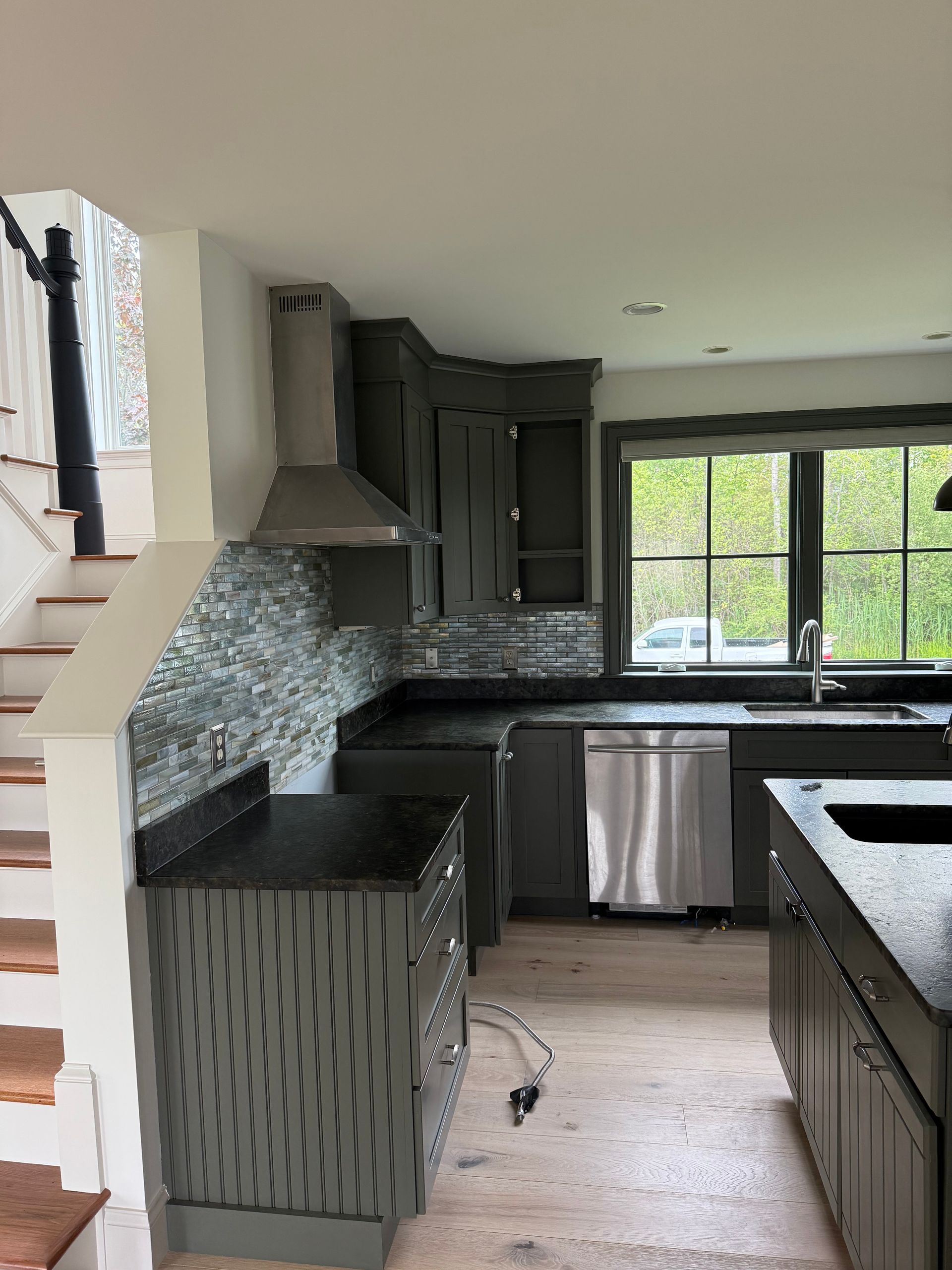 Kitchen repaint and cabinet refinishing by Jim Steeves Painting Contractor
