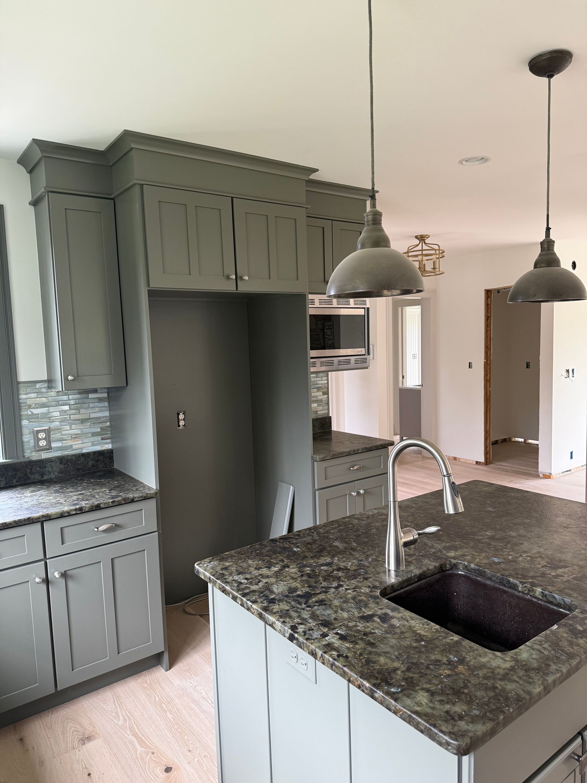 Kitchen cabinetry painted