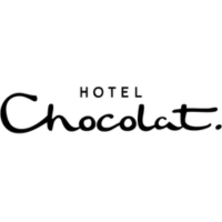 Hotel Chocolat logo in black script on a white background