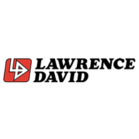 Lawrence David logo with red icon and black text on a white background