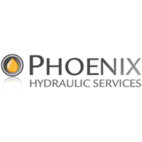 Phoenix Hydraulic Services logo with orange droplet icon and gray text