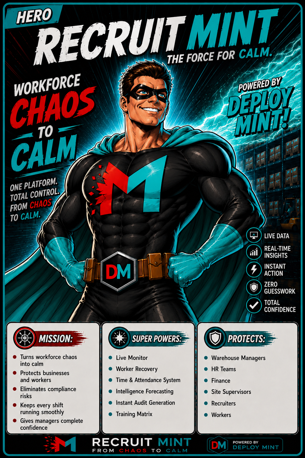 Recruit Mint superhero character card