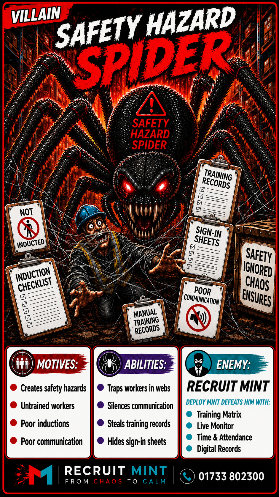 Safety Hazard Spider character card
