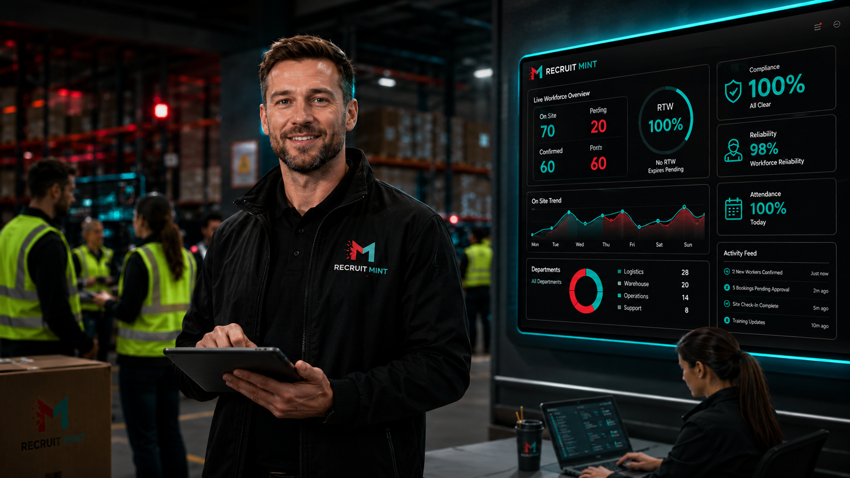 Recruit Mint team leader using Deploy Mint live monitor workforce dashboard