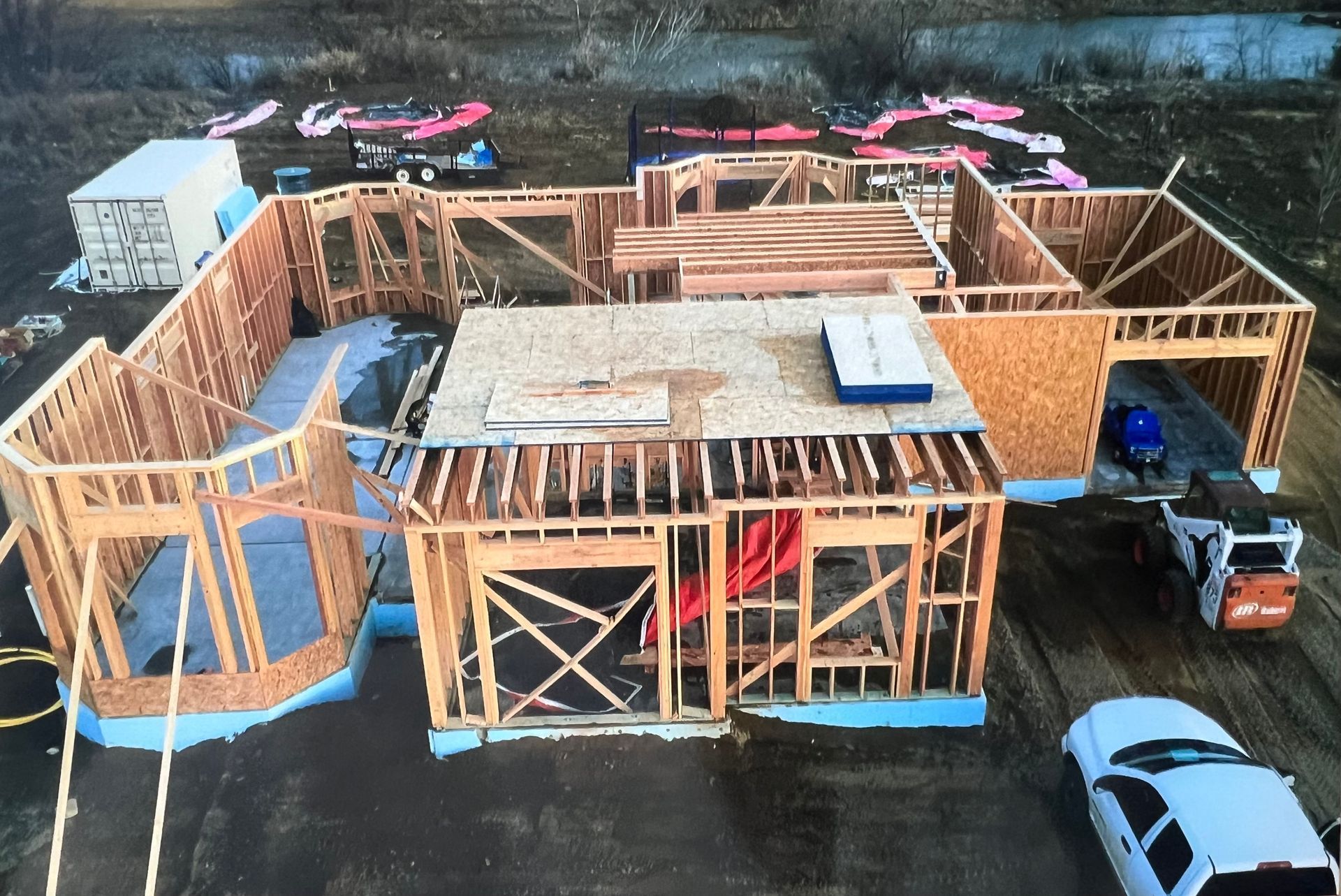 Aerial View of a House