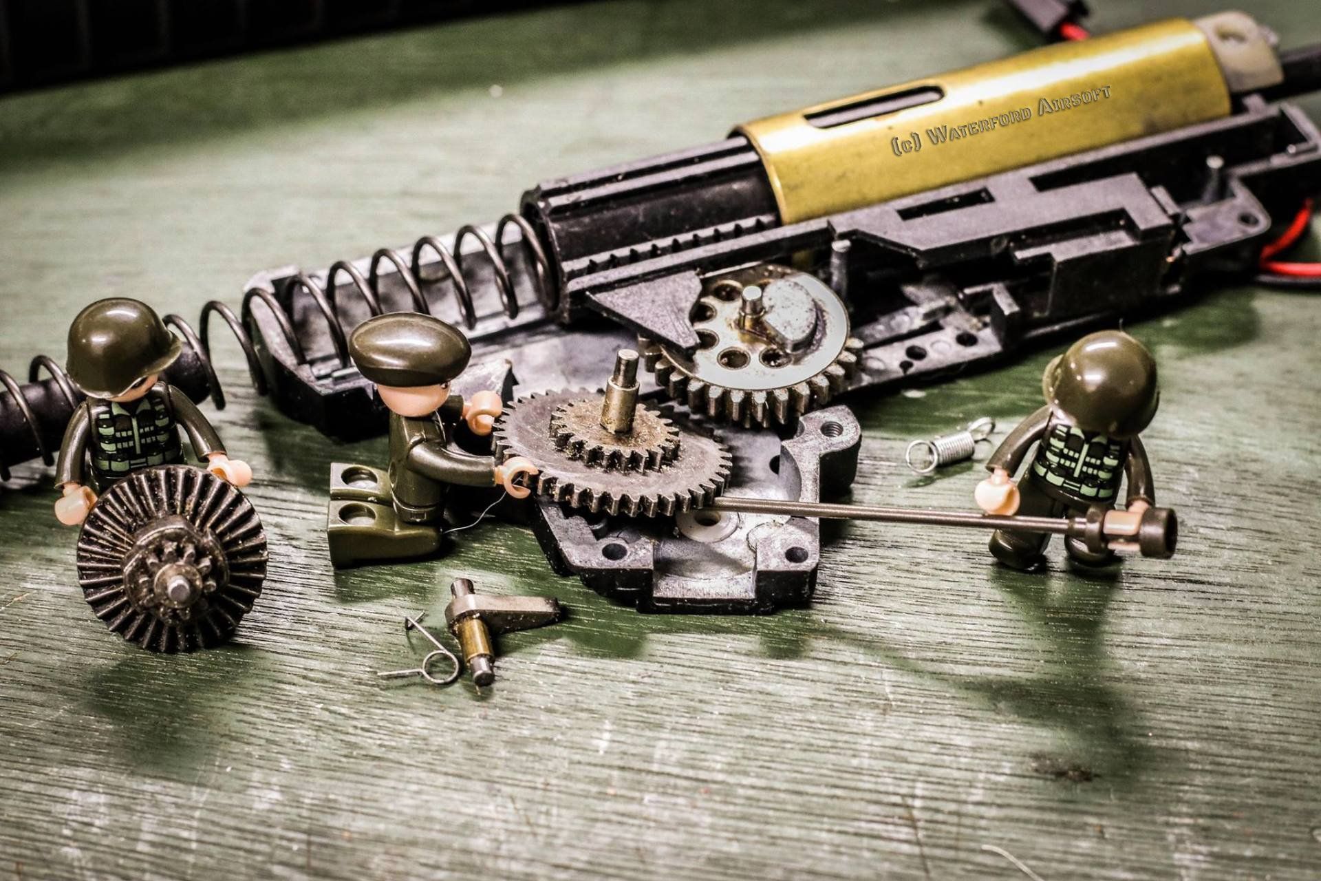 Little men in the Waterford Airsoft Workshop
